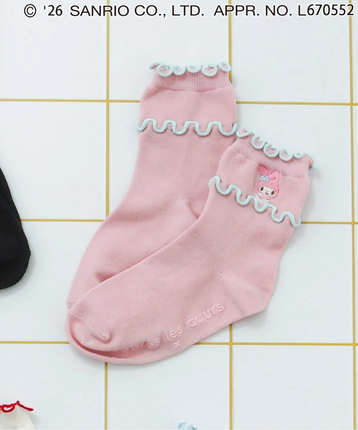 Детские носки с принтом Sanrio Characters Mellow Pink Sanrio