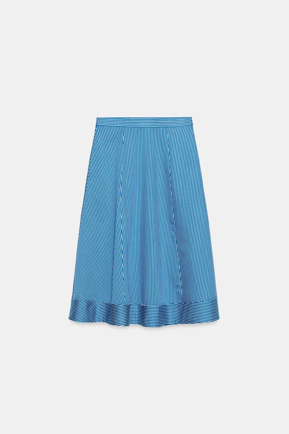 Полосатая юбка А-силуэта из коллекции ZW ZARA, Blue/White — фото 4