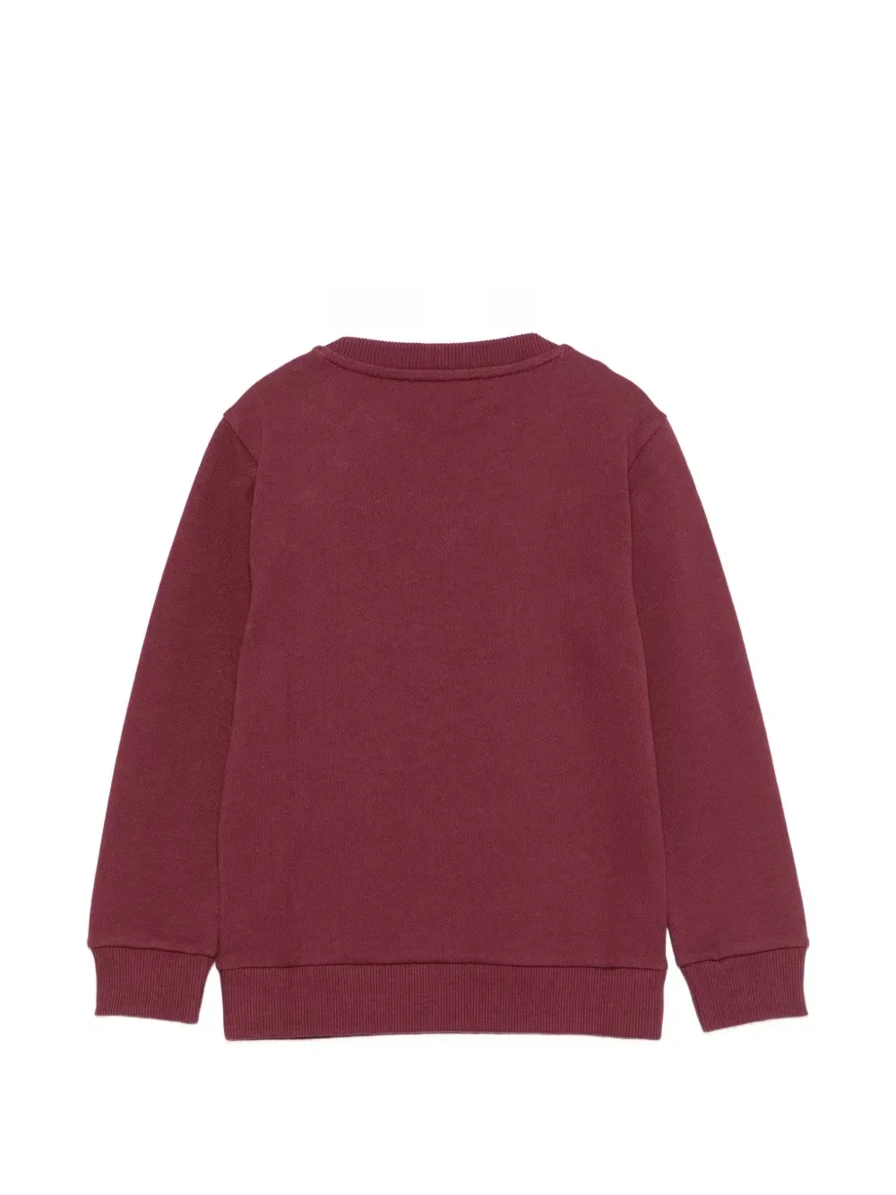 Свитшот с вышивкой логипа и пуговицами Balmain Kids, красный — фото 2