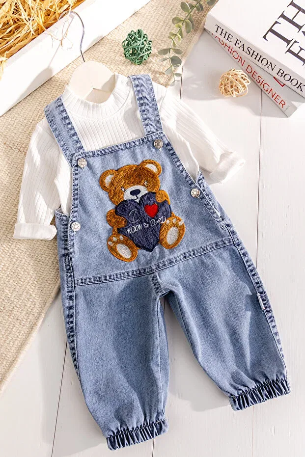 Детский джинсовый комбинезон для мальчиков с длинным рукавом Babymod, Blue — фото 2
