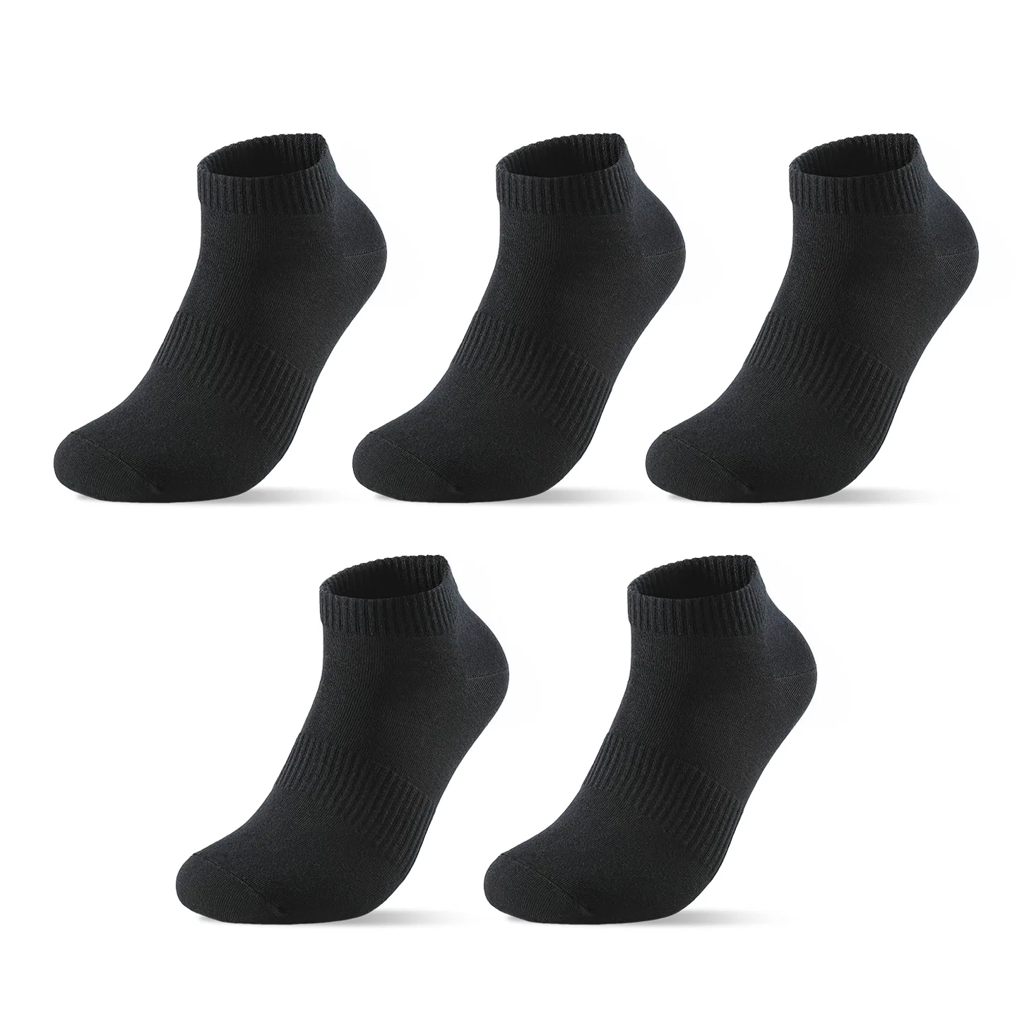Детские носки-лодочки хлопковые, 5 пар, Dickies, Black