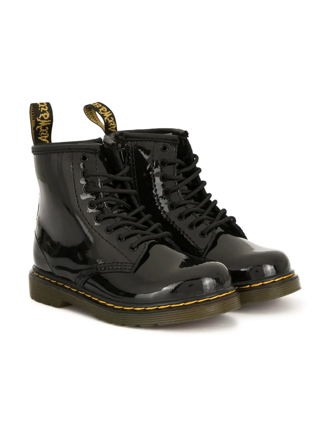 Резиновые сапоги на шнуровке черного цвета Dr. Martens, черный