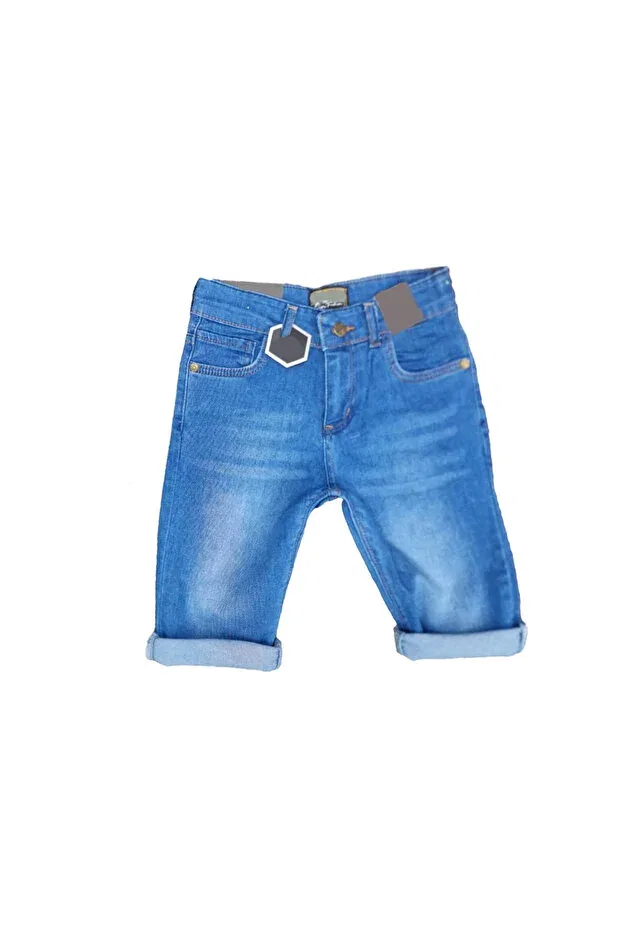 Детские шорты для мальчиков из денима Nacar Çarşı, Blue Orange