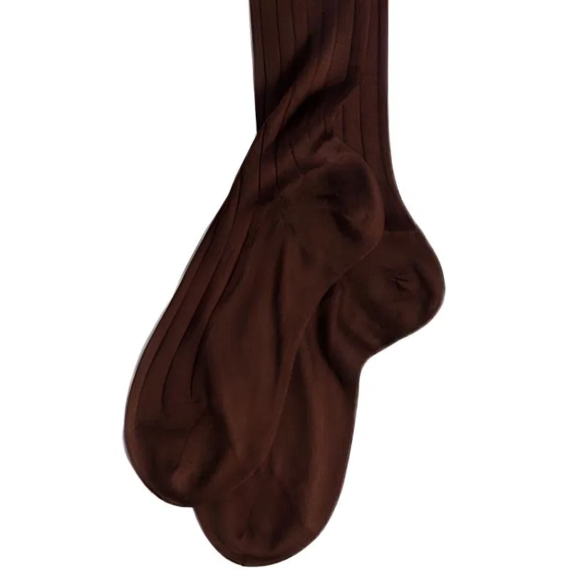 Женские гольфы с высоким голенищем, 1 пара, MIU MIU, Brown — фото 4