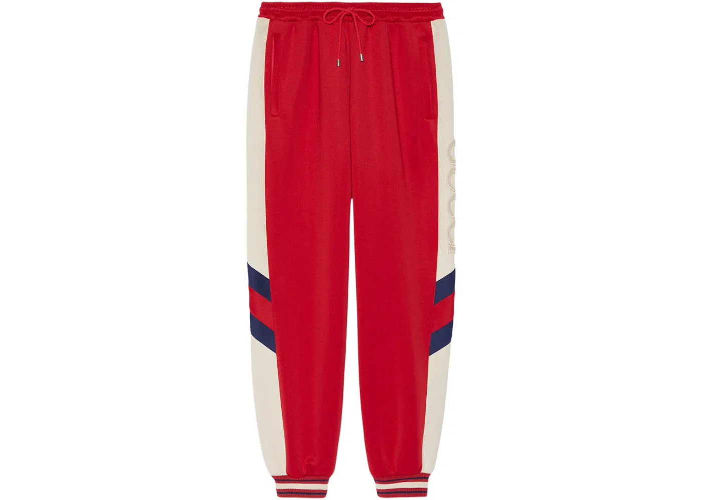 Мужские брюки с принтом Neoprene Track Webbed Gucci, Red/Ivory/Blue/Red
