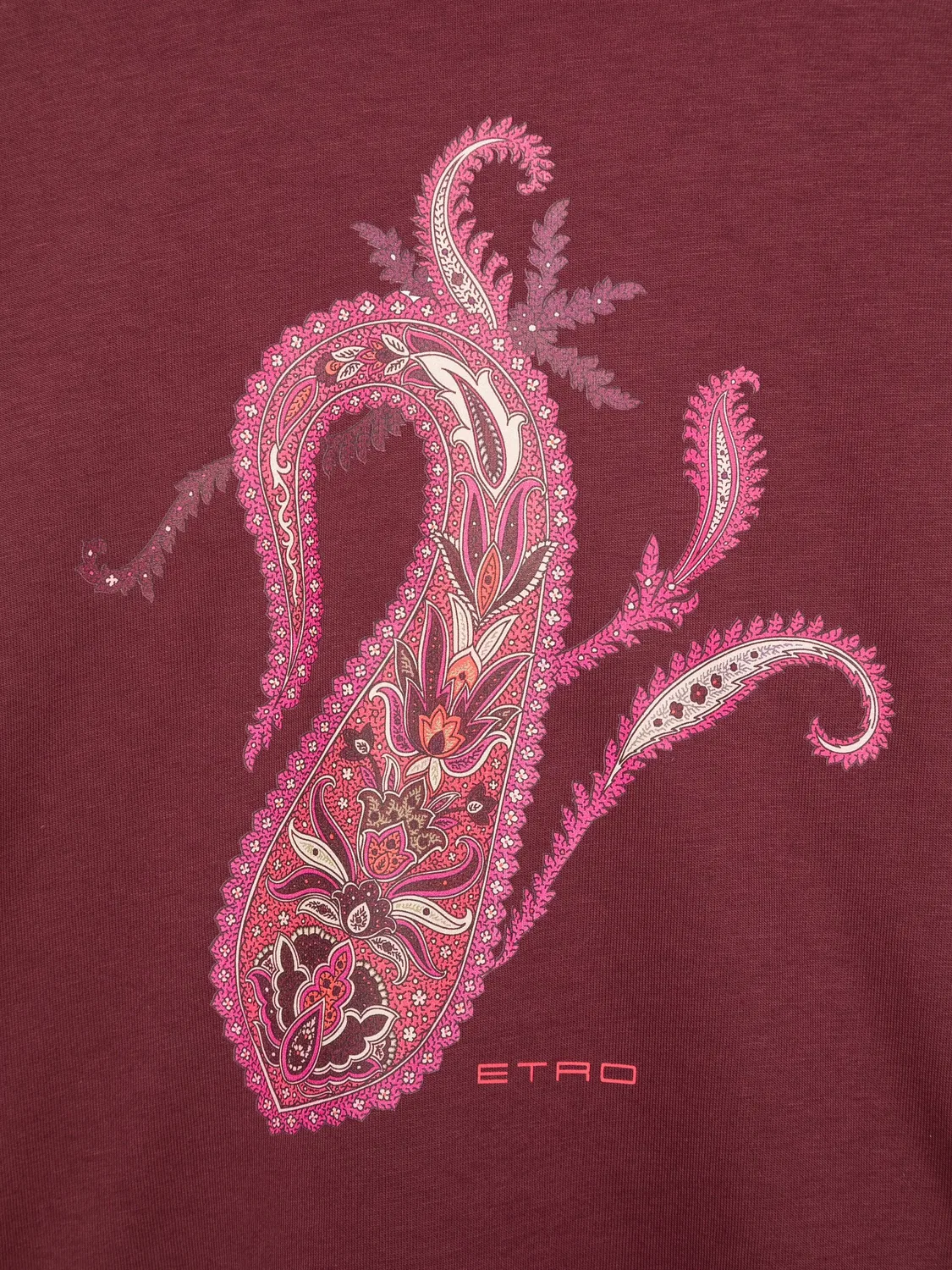 Футболка с длинными рукавами и принтом пейсли Etro Kids, красный — фото 3