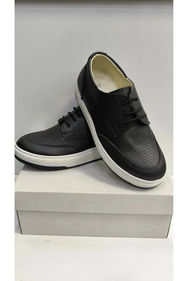 Детские туфли для мальчиков с коротким каблуком Hayta, Black