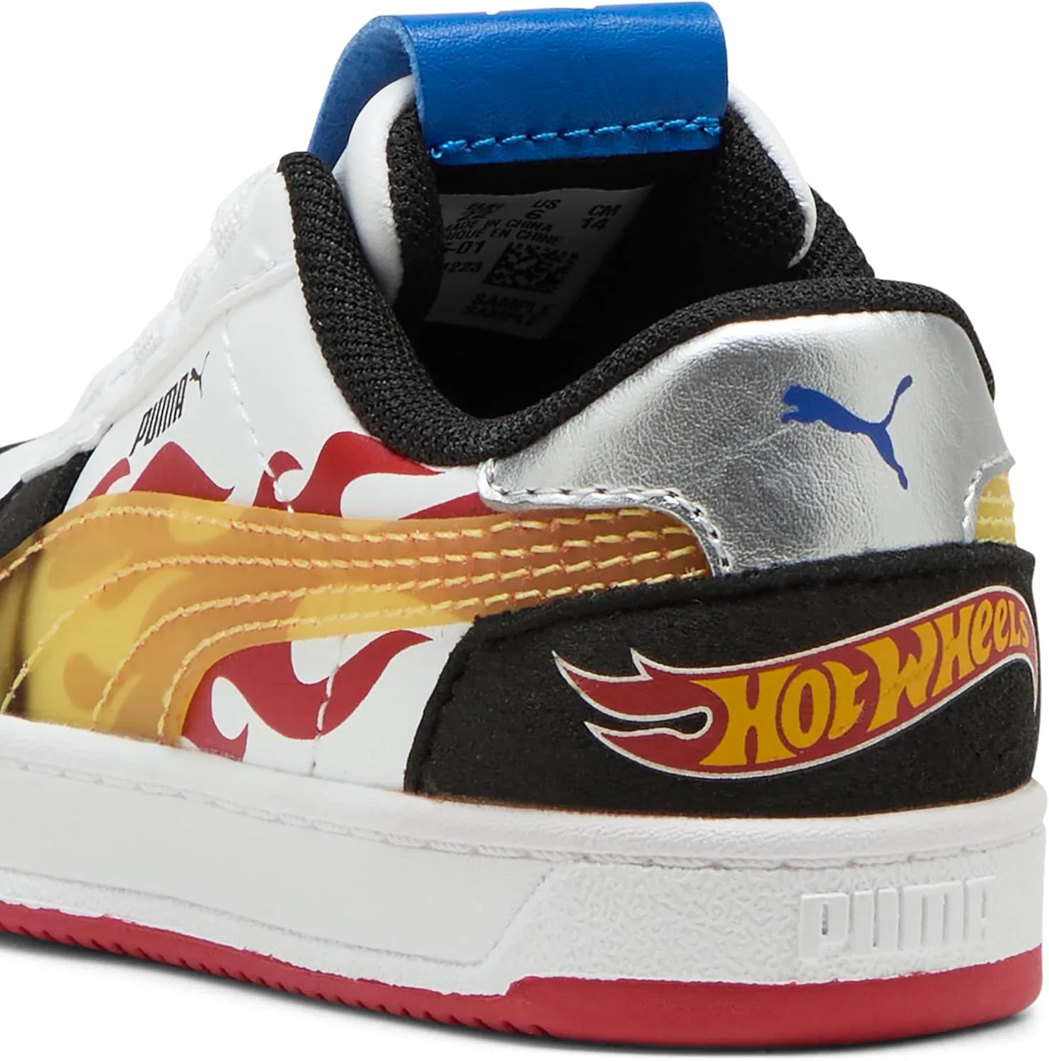 Детские кроссовки для мальчиков Caven 2.0 Hot Wheels Ac+ Inf PUMA, Puma Black-Red Fire-Puma White — фото 3