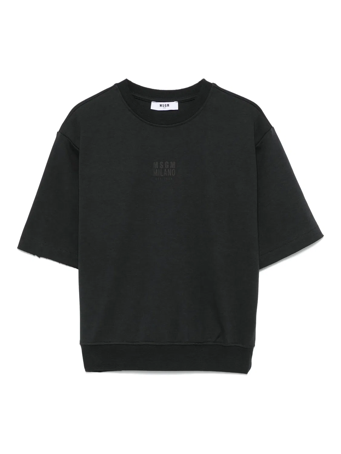 MSGM Футболка из черного хлопка