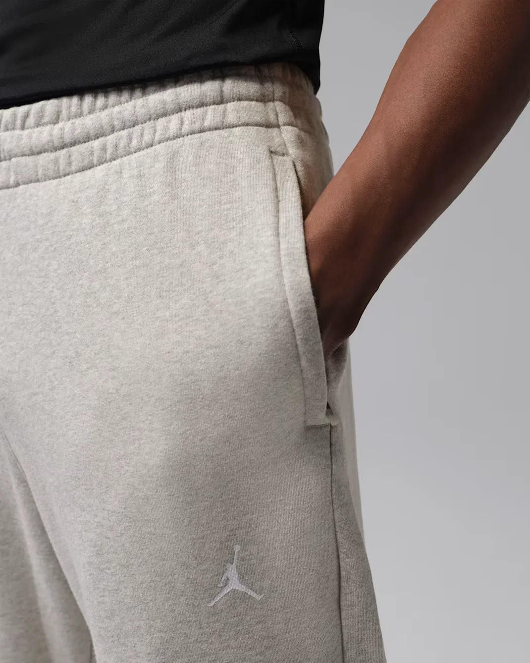 Мужские флисовые брюки Dri-FIT Jordan Sport Crossover, Grey Heather/White — фото 4