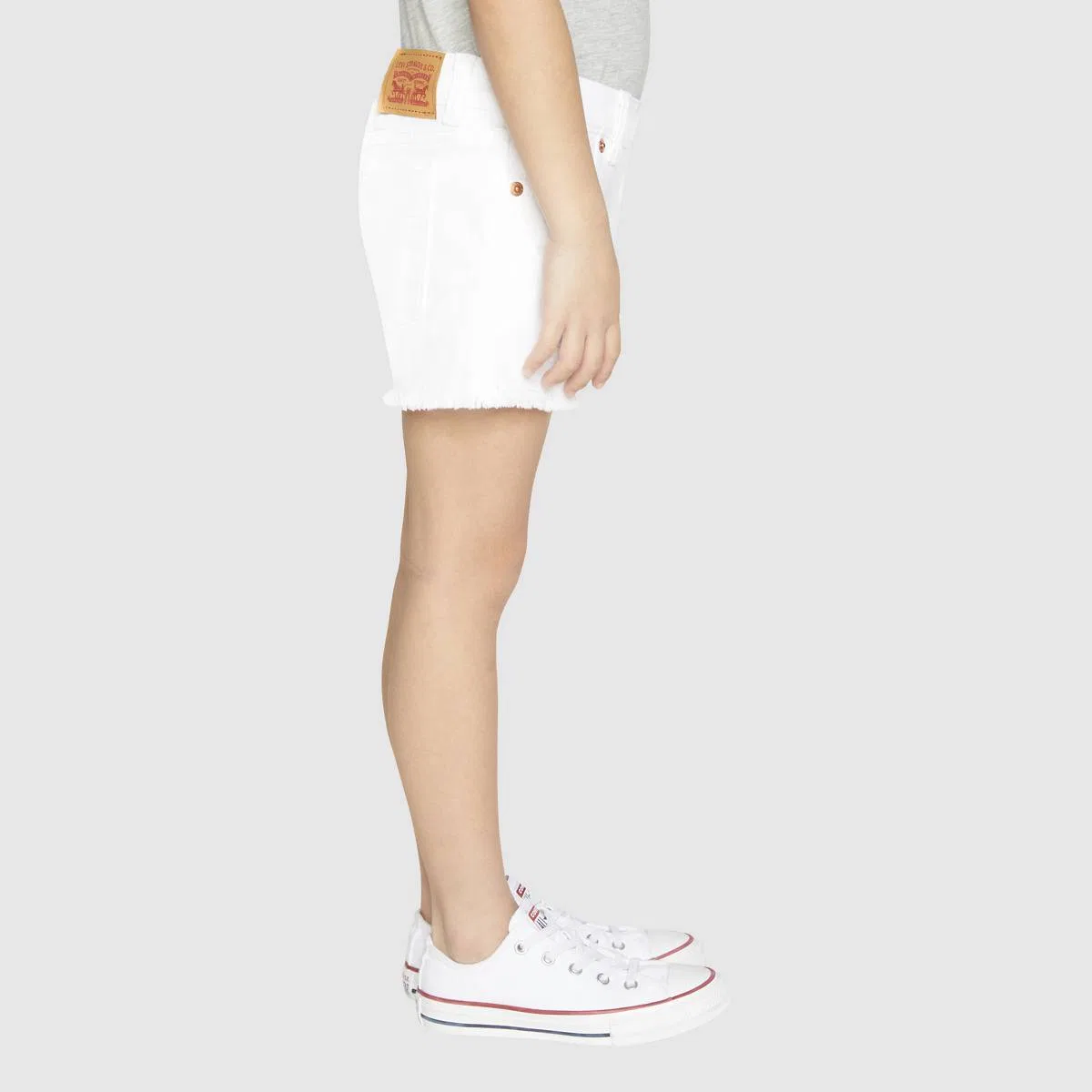 Короткие шорты для девочек Girlfriend, размеры 4-6XL Levi's, White - White — фото 2