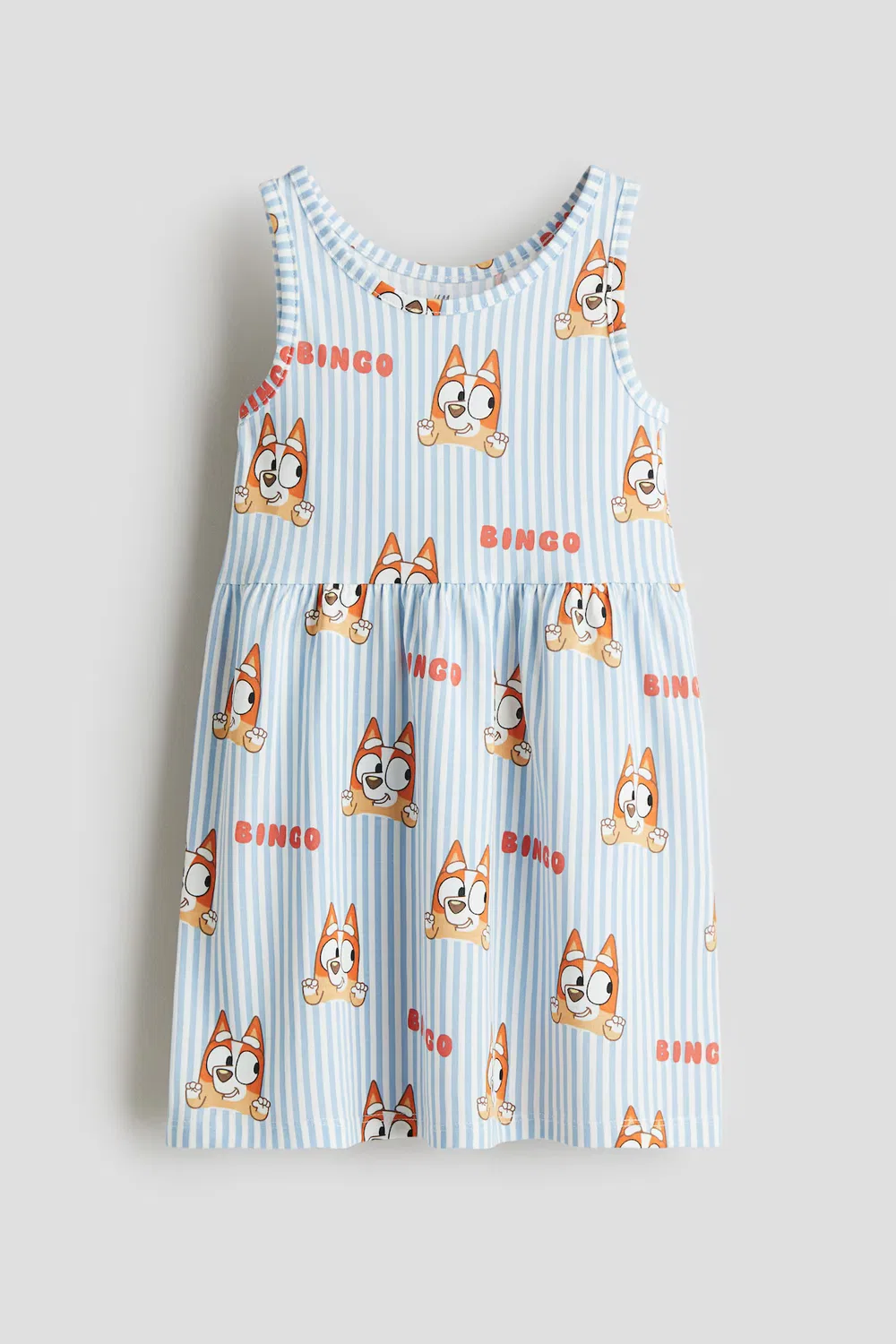 Платье из хлопка с принтом H&M, Hellblau/Bluey