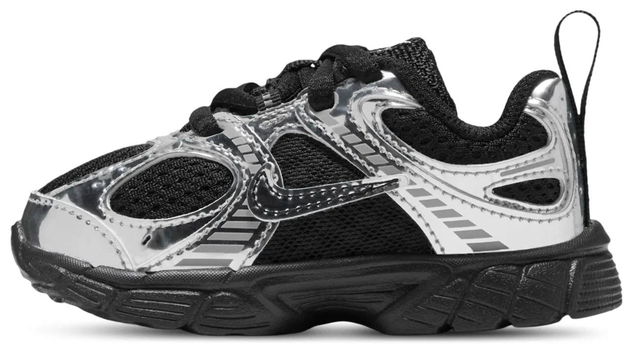 Детские кроссовки для мальчиков с дышащим сетчатым верхом Nike V5 RNR Shine, Black/Mtlc Silver — фото 2