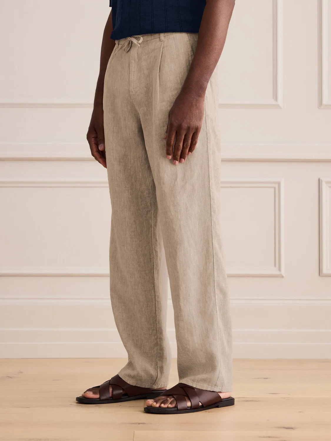 Брюки чинос с защипами, Signature Next, Taupe Brown