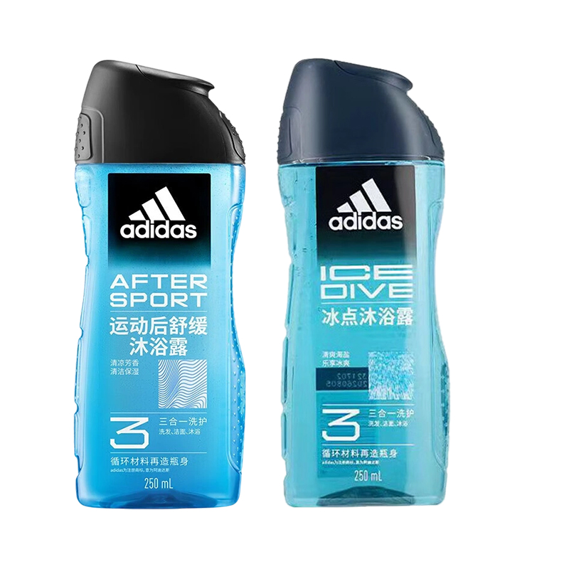 

Шампунь, гель для душа и средство для умывания 3-в-1, набор Ice Point Passion 500 мл, успокаивающий, контролирующий жирность, антиперспирант, очищающий, с ароматом лаванды, лимона, пачули и мяты Adidas