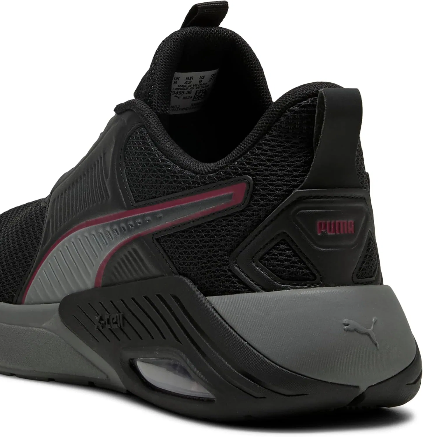 Кроссовки для бега Puma Unisex X-Cell Nova FS Street Running Shoe, Puma Black Cool Dark Grey Team Shelf Red — фото 2