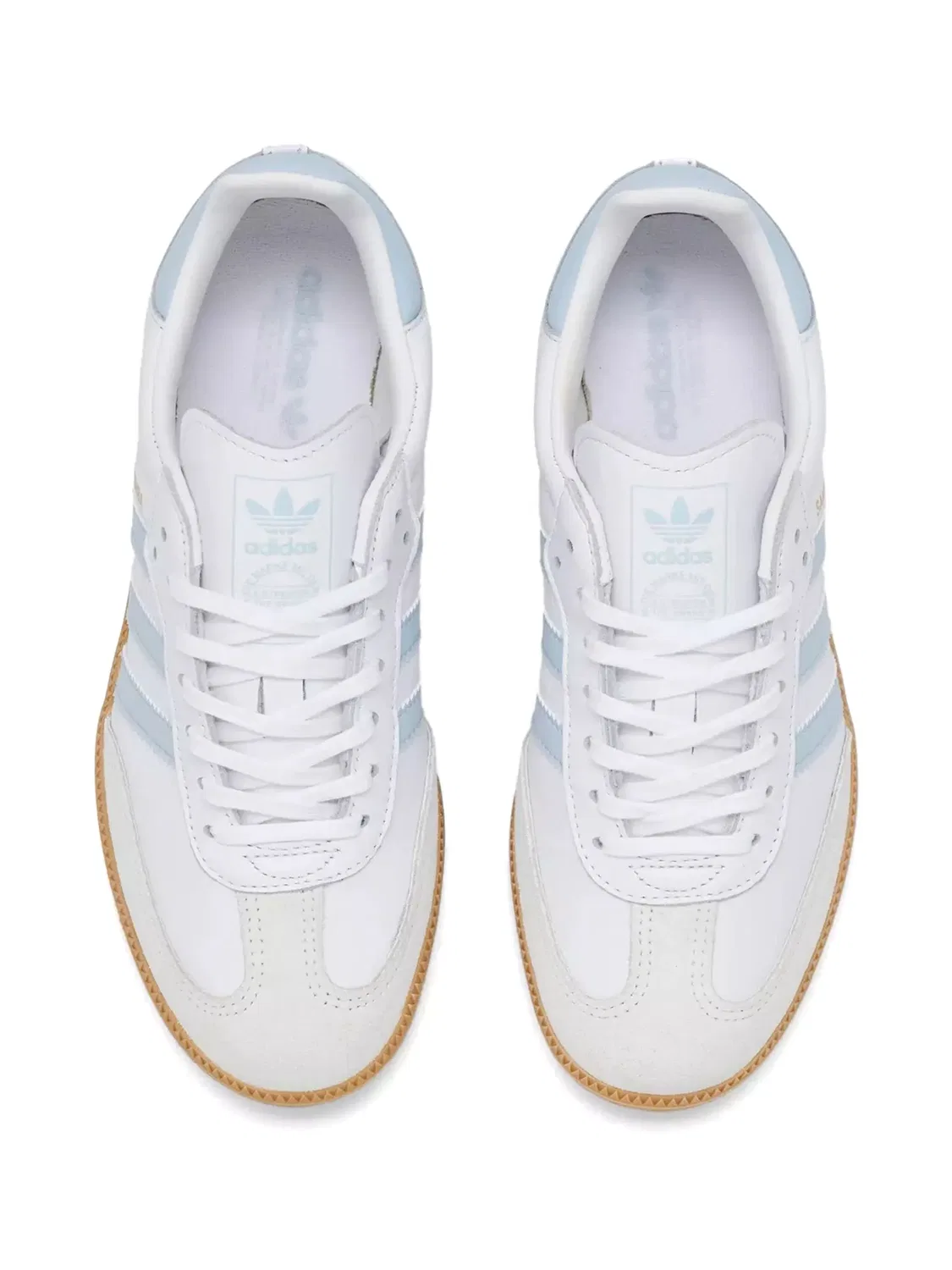 Кроссовки Samba OG J GS White Halo Blue Gum Adidas, белый — фото 2