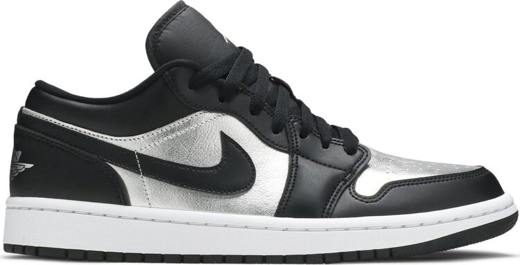 Кроссовки Wmns Air Jordan 1 Low SE Silver Toe, черный