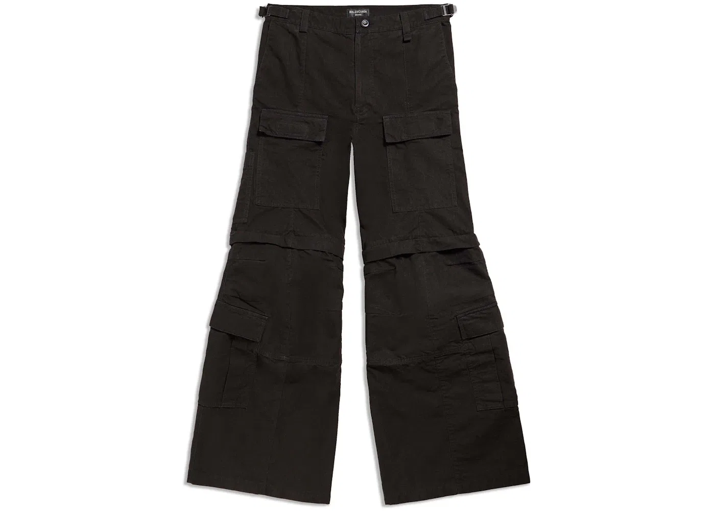 Мужские брюки карго с клешем Balenciaga, Black