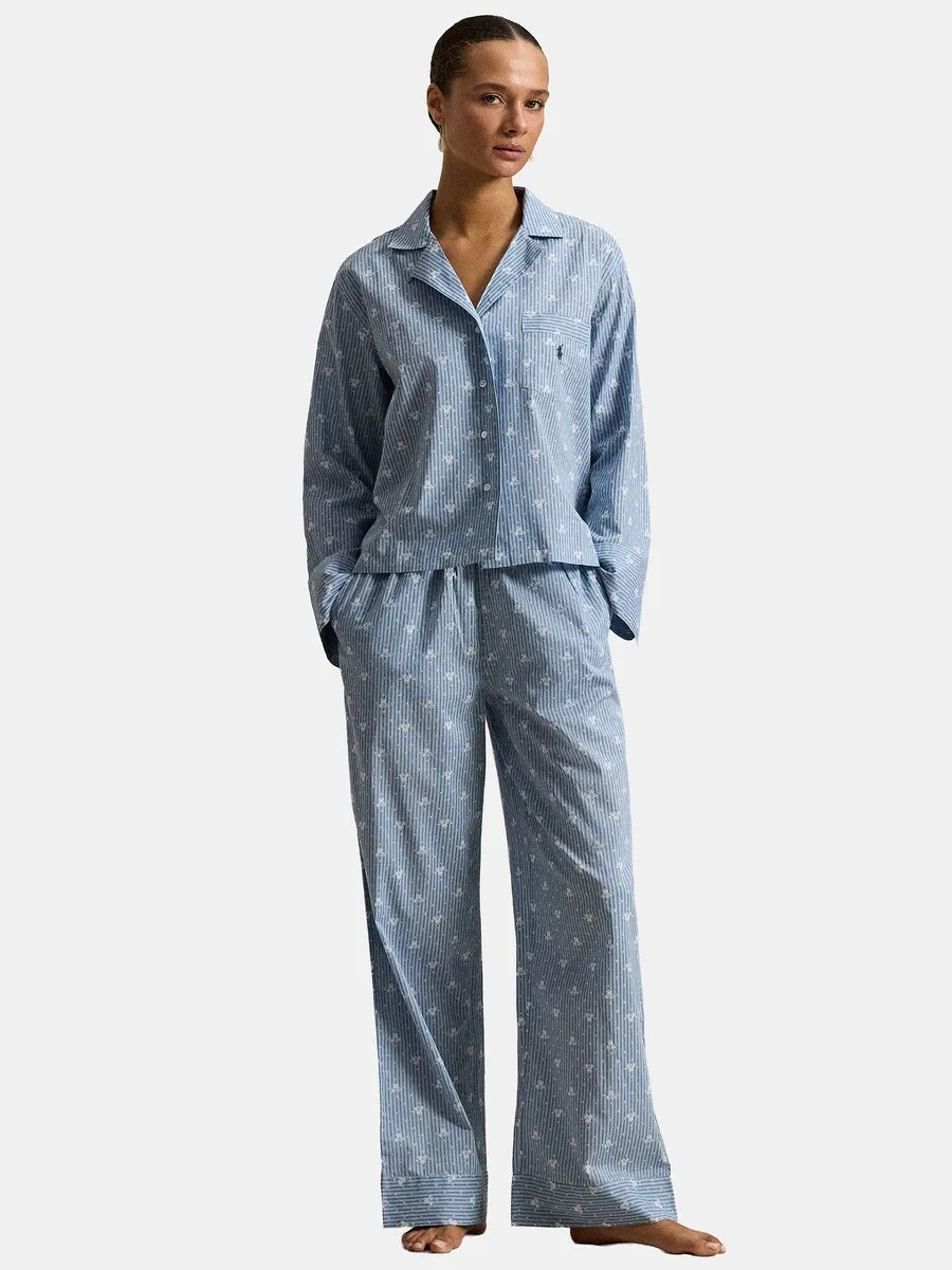 Пижама Polo Ralph Lauren 'Vintage Pretty Voile' светло-голубого цвета — фото 2