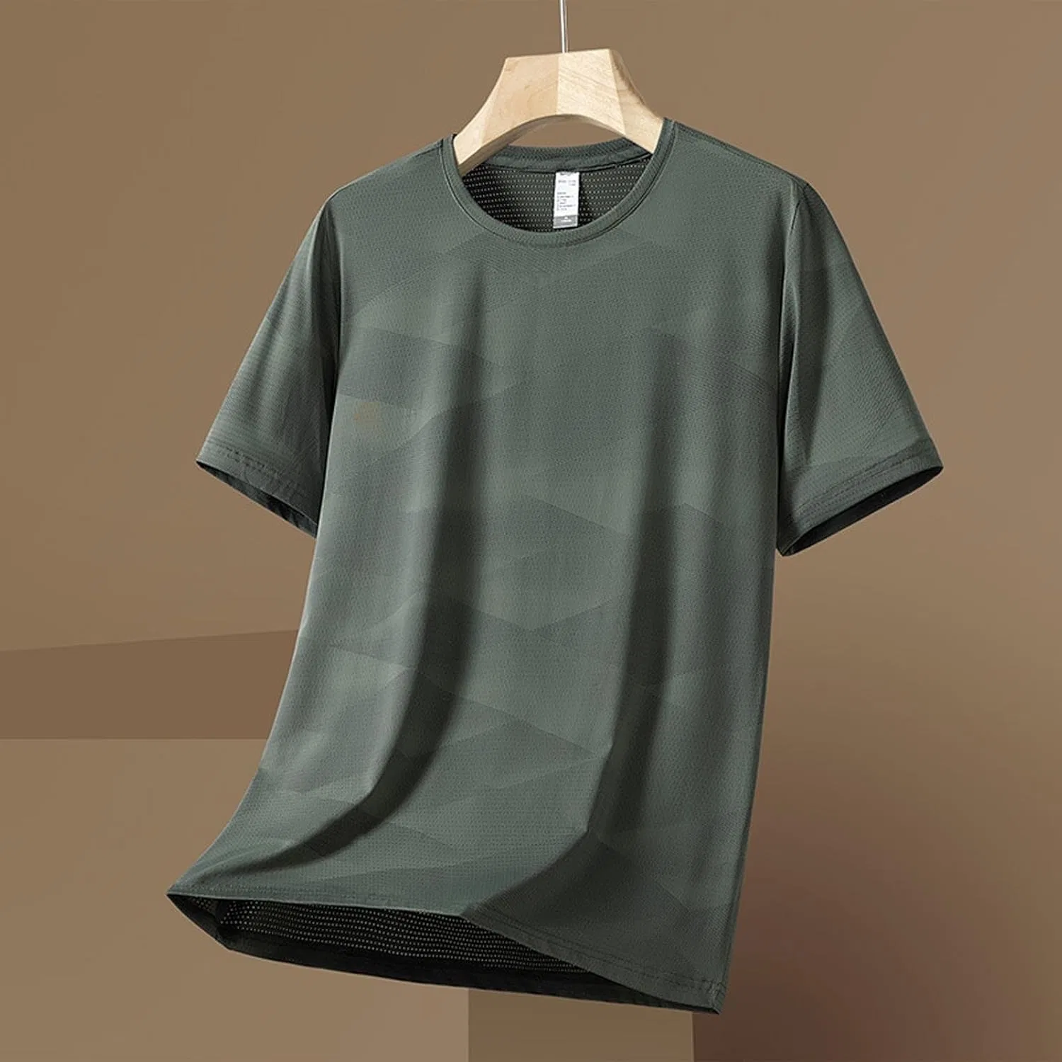 Мужская беговая футболка Athletic Short Sleeve, Army Green — фото 2