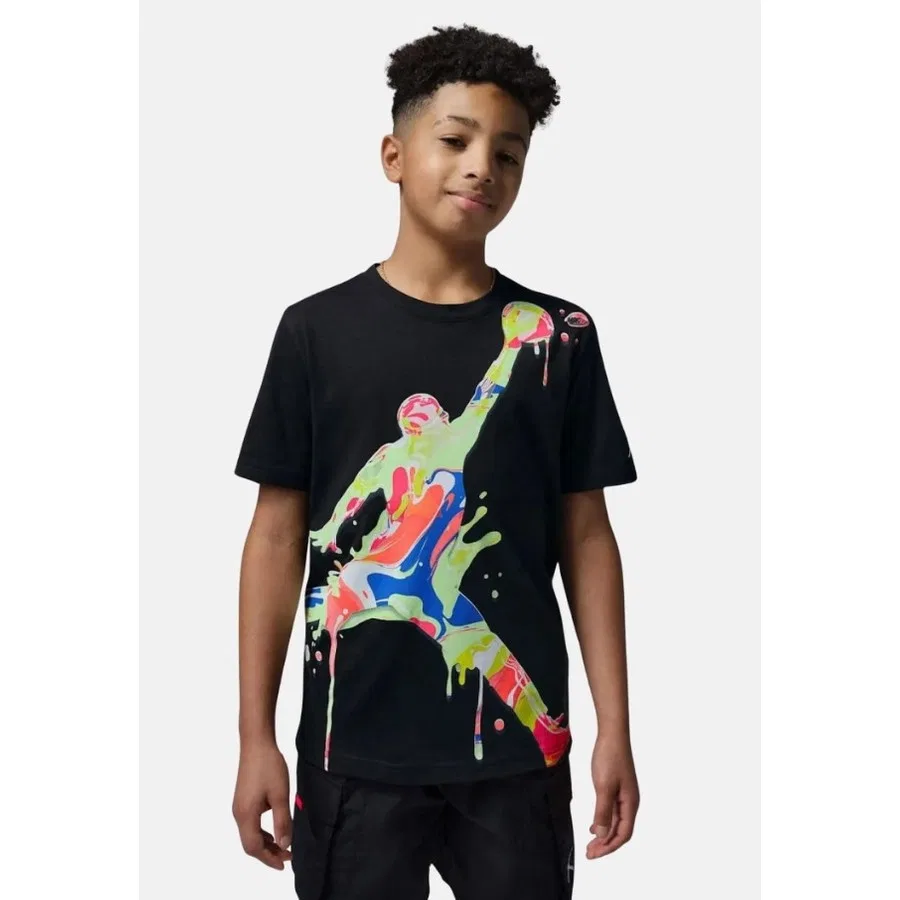 Детская футболка с принтом Jordan Spr Splsh Paint Spill Jm Tee Nike, Белый — фото 4