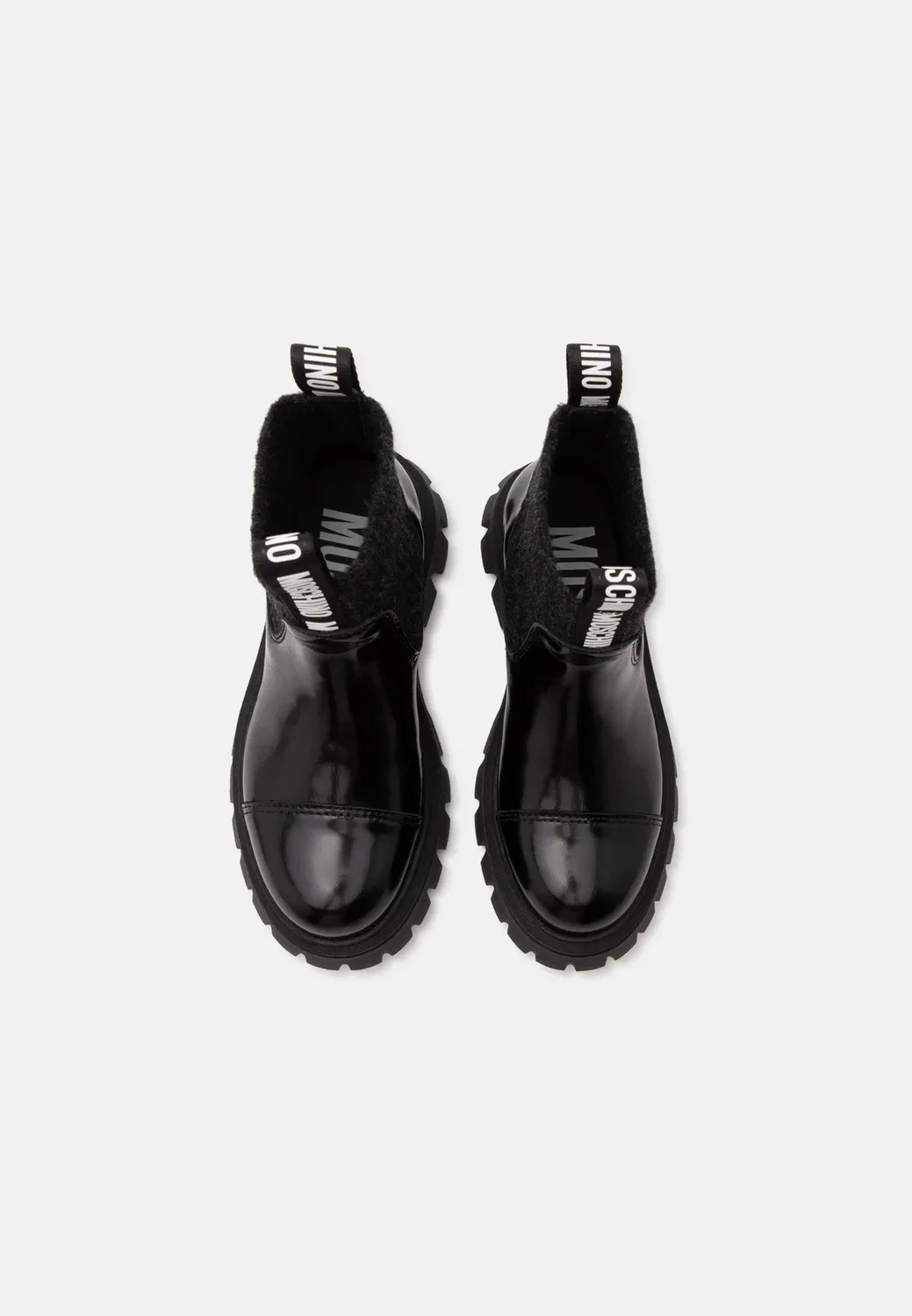 Классические ботильоны унисекс Moschino, Black — фото 4