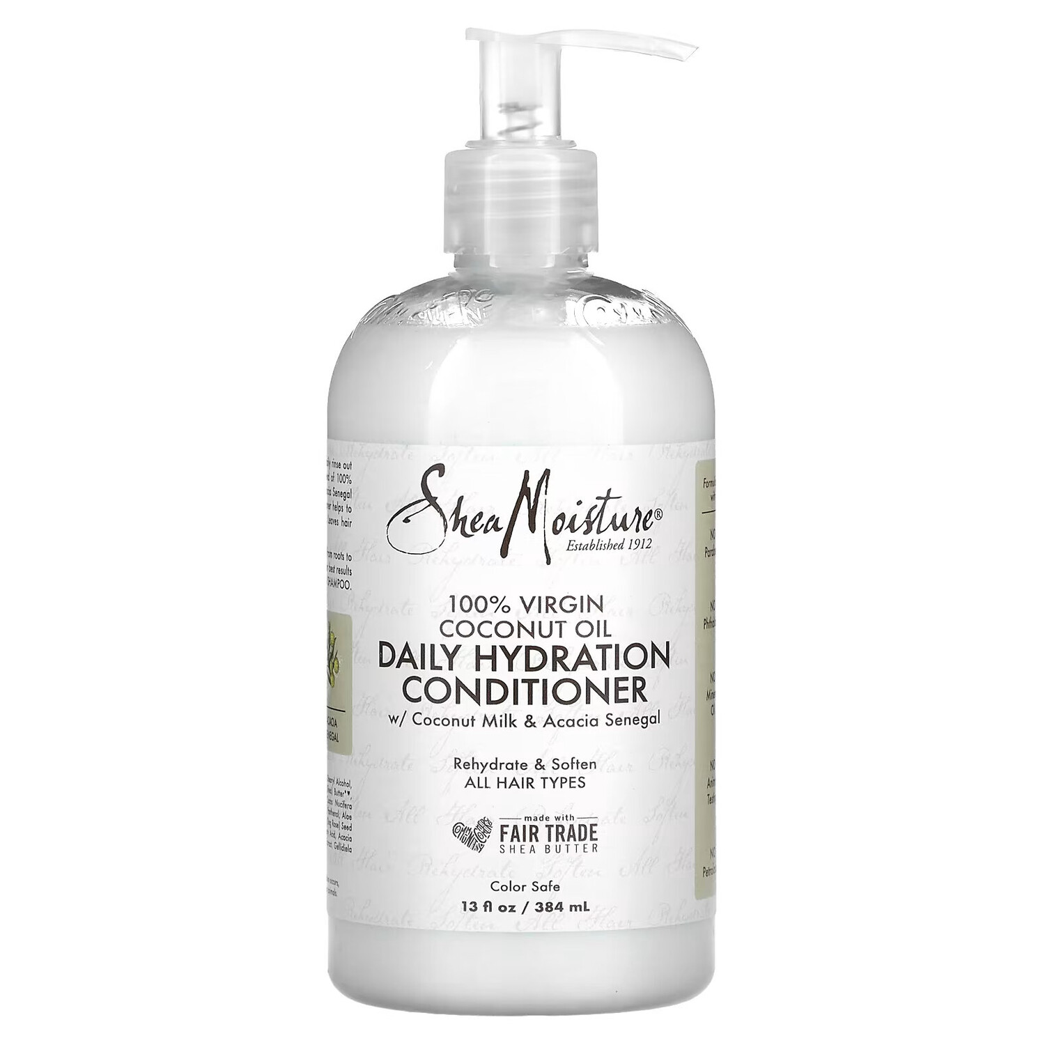 

SheaMoisture, 100% кокосовое масло первого отжима, кондиционер для ежедневного увлажнения, для всех типов волос, 384 мл (13 жидк. Унций)