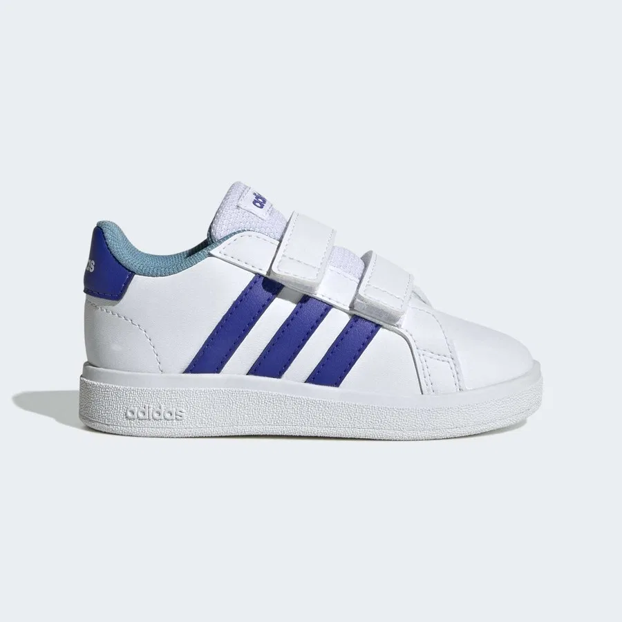 Кроссовки повседневные с липучками Grand Court Lifestyle adidas, Бело-синий