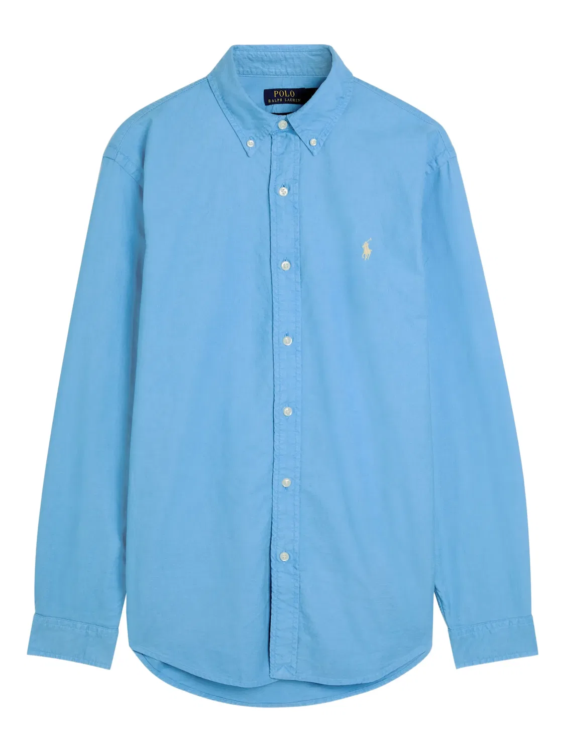 Хлопковая рубашка синяя Polo Ralph Lauren, синий
