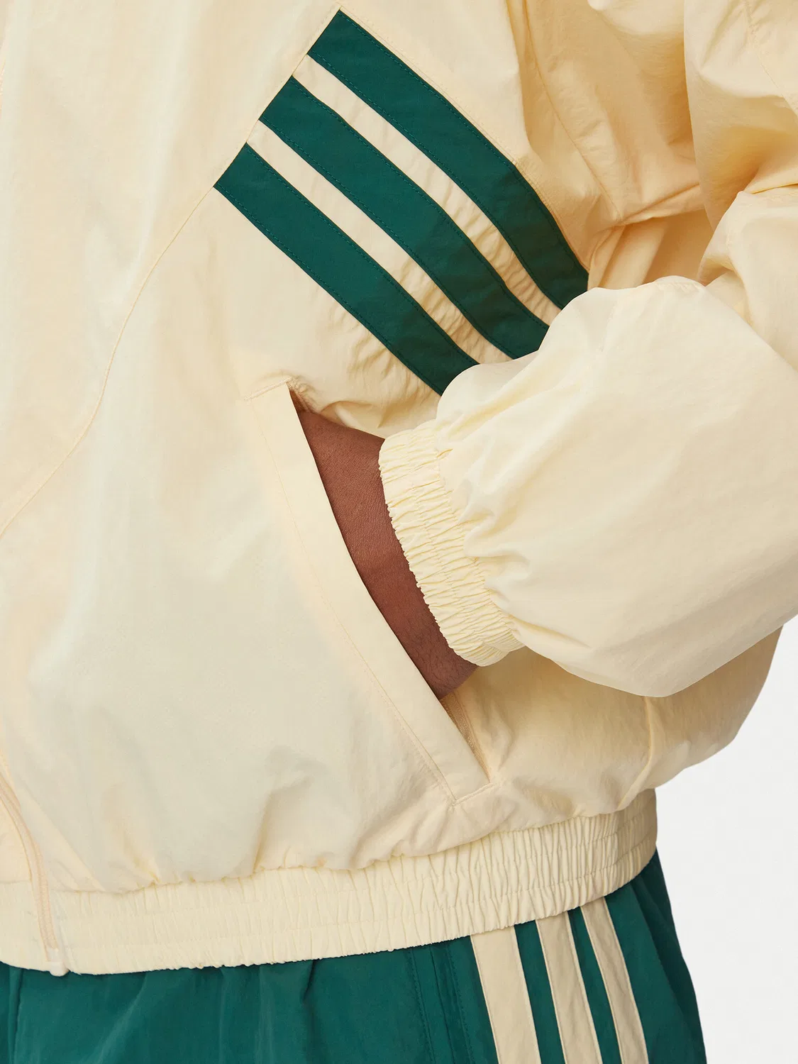 Мужская толстовка стандартного кроя Cutline Tracktop Adidas, кремовый — фото 4