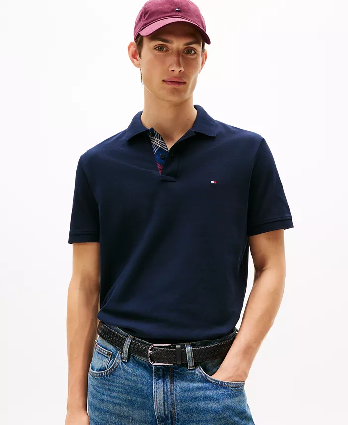 

Мужская поло Regular Fit с планкой из пике Tommy Hilfiger, синий