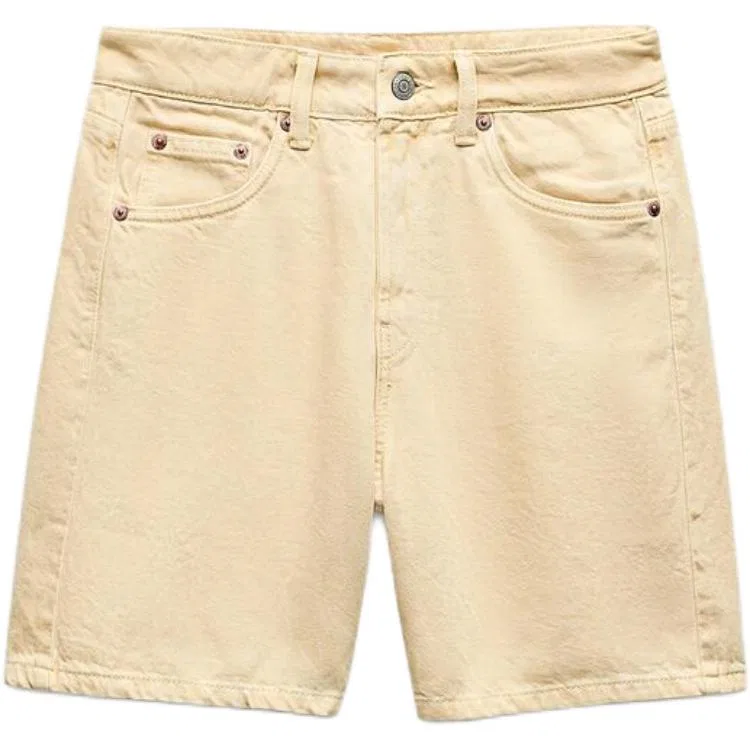 Женские джинсовые шорты Yellow ZARA, Yellow