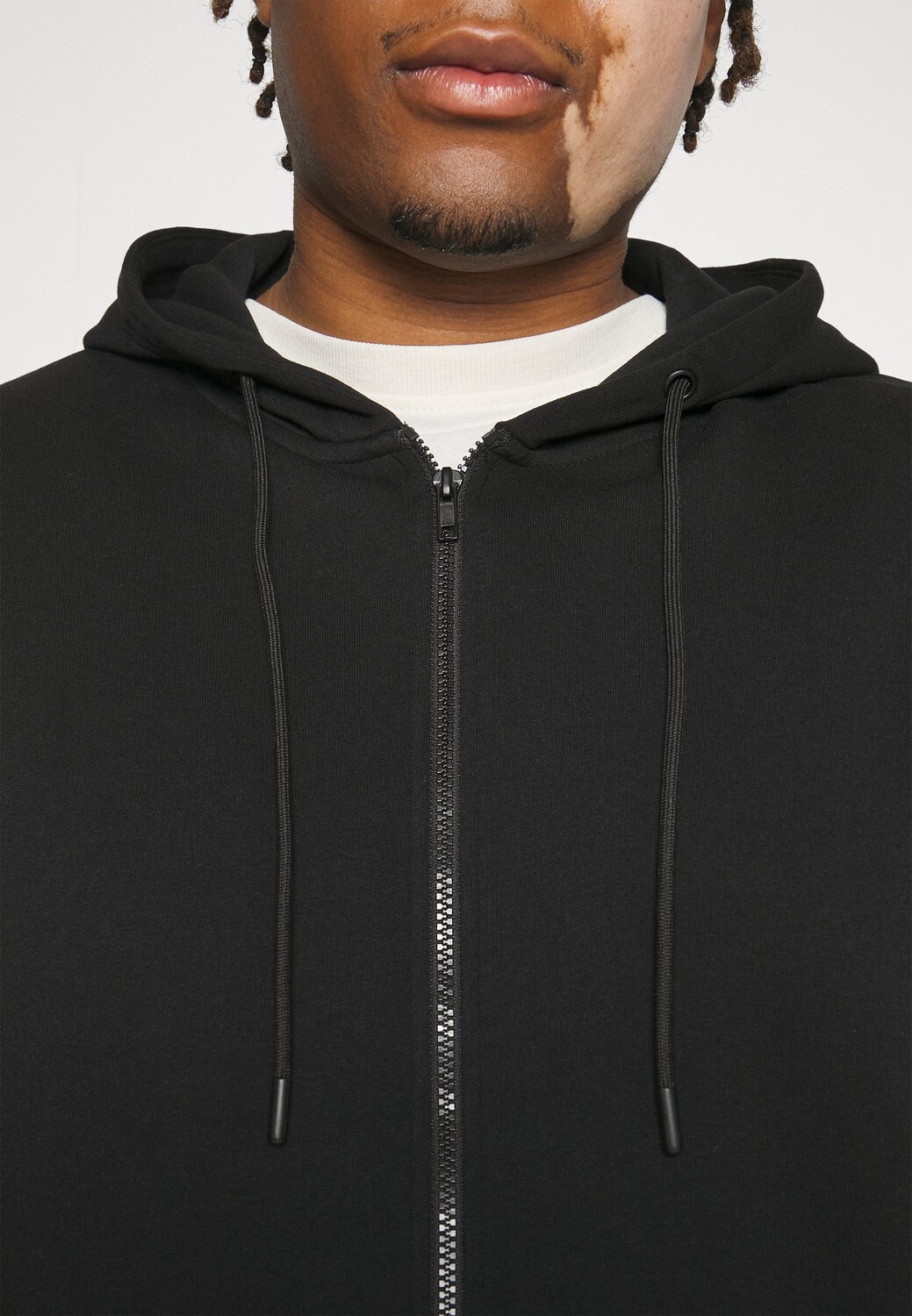 Толстовка на молнии Jjebradley zip hood Jack & Jones, черный — фото 3