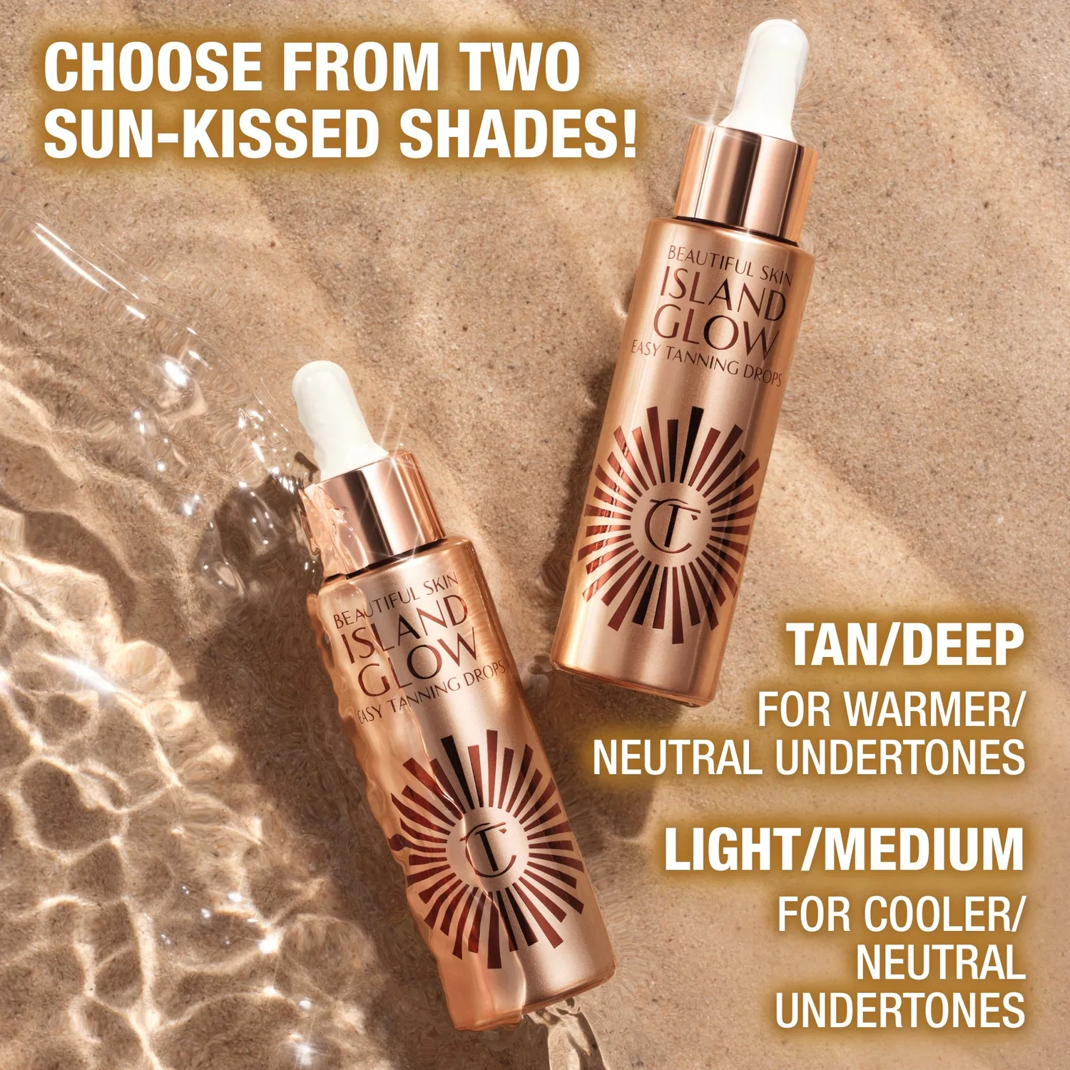 Капли для автозагара с уходом Beautiful Skin Island Glow Easy Tanning Drops Light/Medium Charlotte Tilbury, 30 мл — фото 4