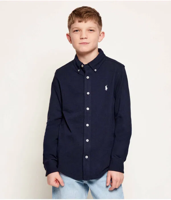 Детская рубашка с длинным рукавом Polo Ralph Lauren, Blu Marino