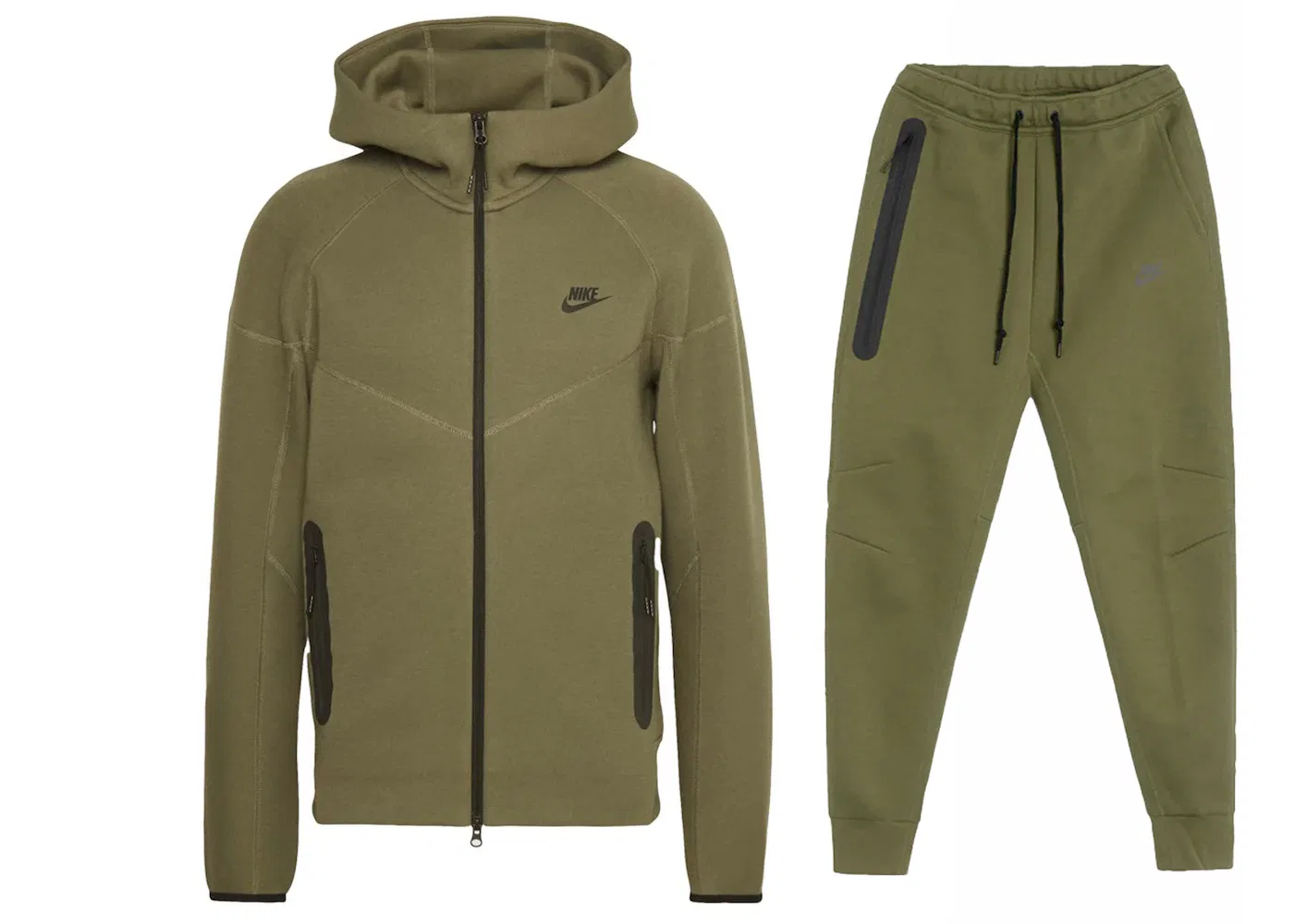 Мужской комплект из худи и джоггеров Tech Fleece Windrunner Nike, Medium Olive/Black