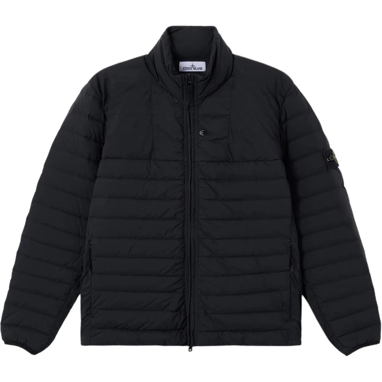 Мужской пуховик с воротником-стойкой STONE ISLAND, Black