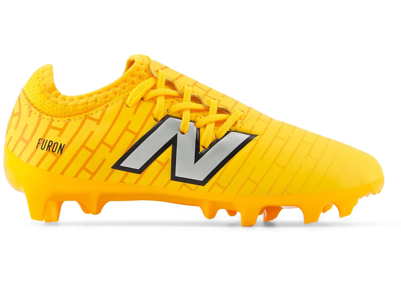 Детские бутсы с шипами New Balance Furon Dispatch FG V7, Sun Glow Metallic Silver Black