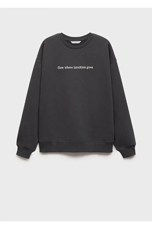 Детские свитшот для девочек хлопковый Mango, Charcoal Color