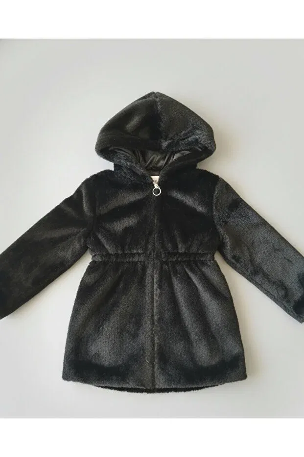 Детское пальто для девочек с длинным рукавом Pampal, Black — фото 2