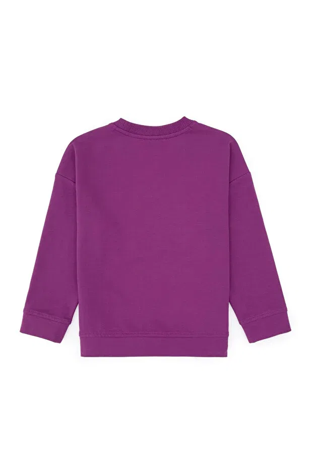 Детские свитшот для девочек с круглым вырезом U.S. Polo Assn., Violet — фото 4