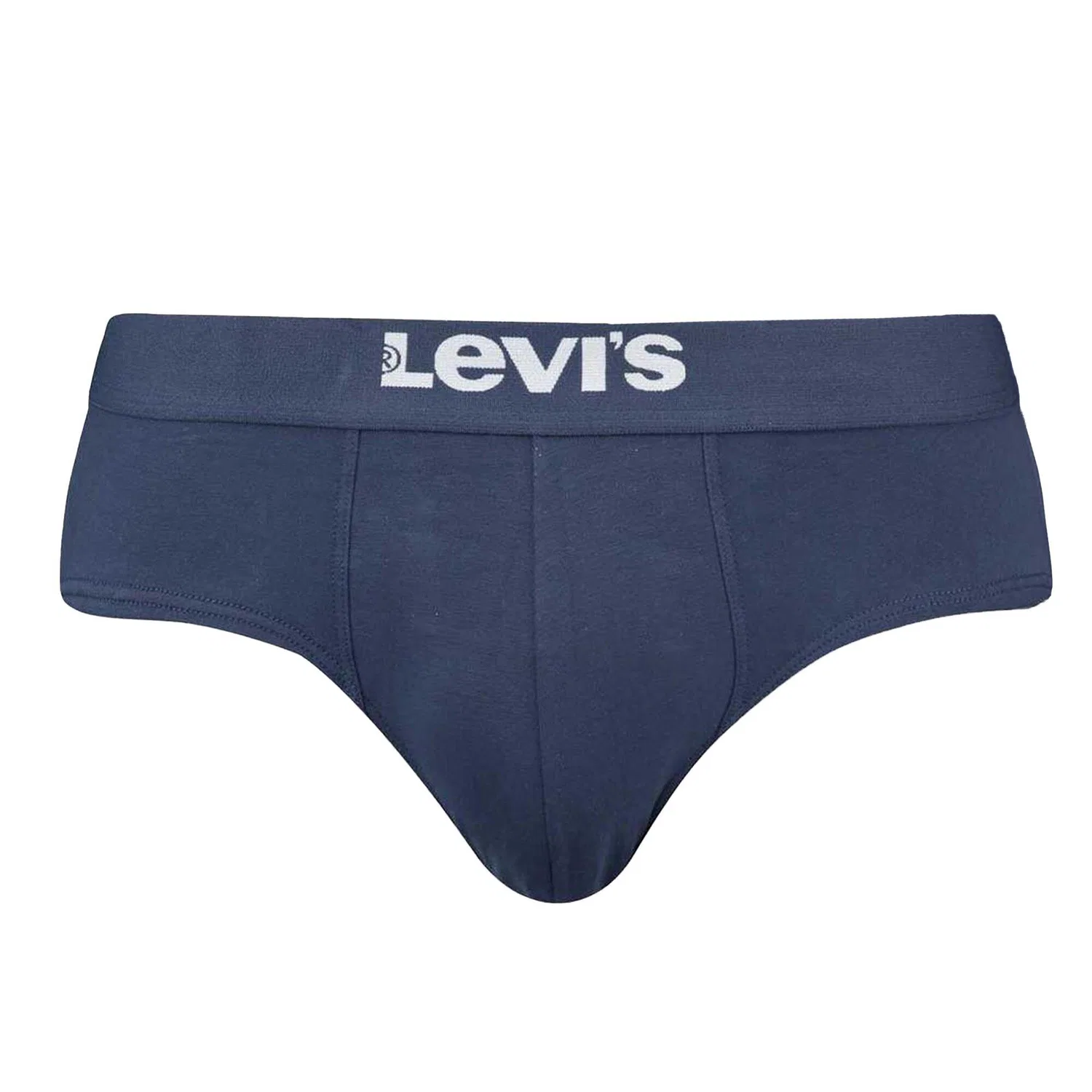 Мужские хлопковые трусы-слипы Solid Basic Levi's, 2 шт, Цвет BLAU — фото 3