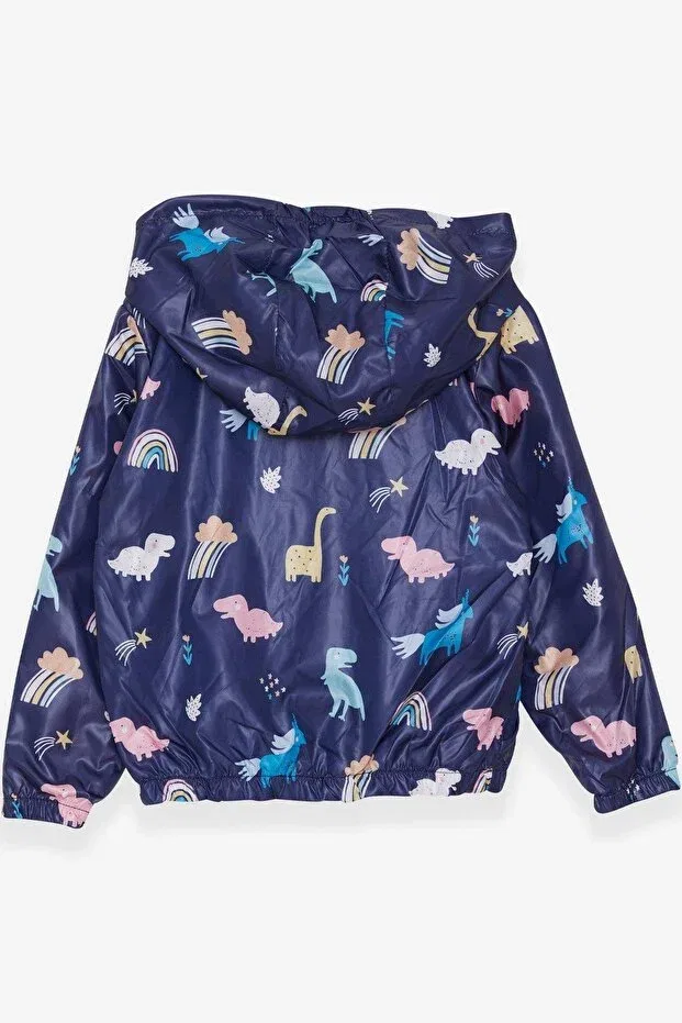 Детское пальто для девочек с принтом Breeze, Navy Blue — фото 4