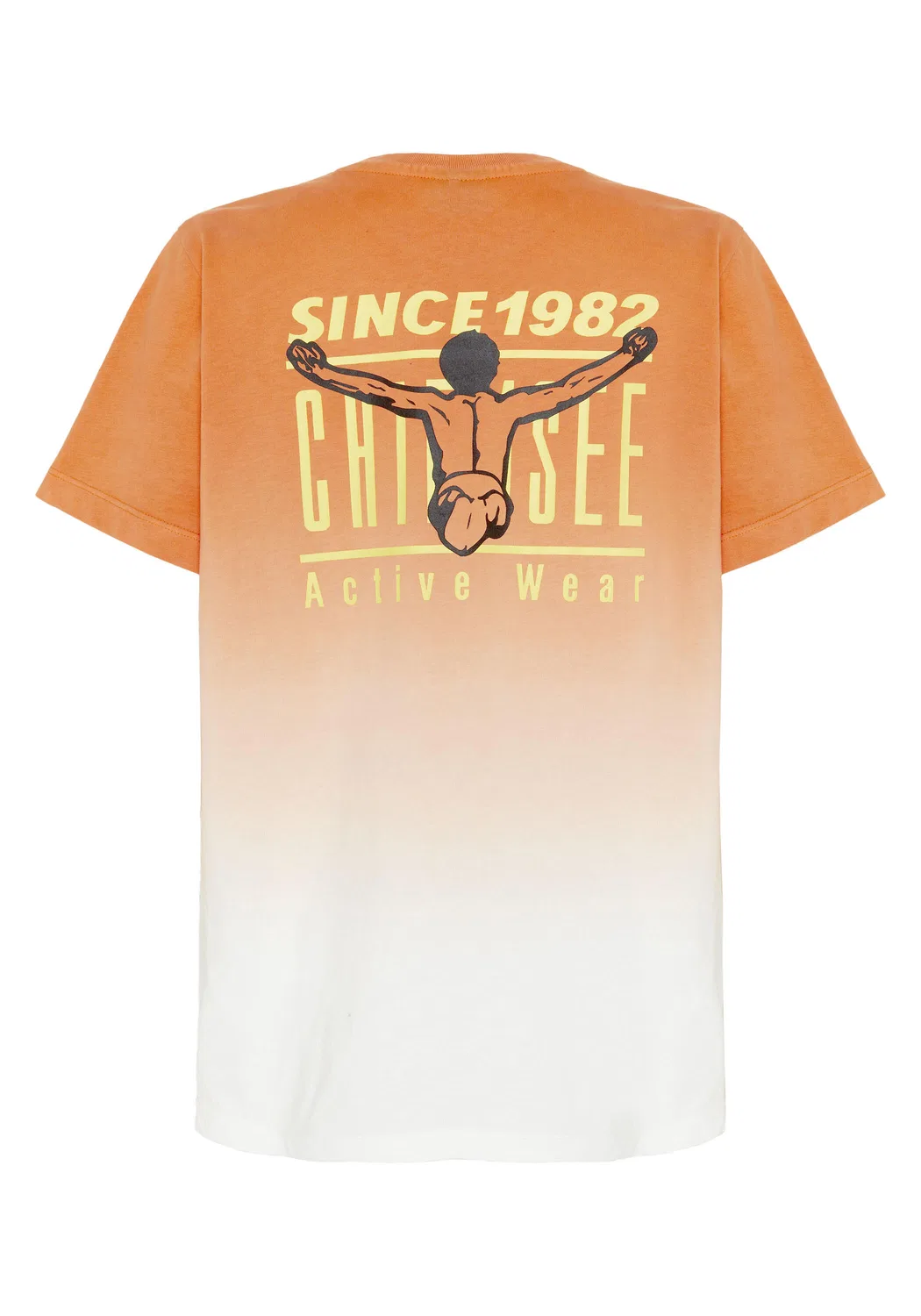 Детская футболка с дип-дай принтом T-Shirt mit Dip-Dye Unikat Chiemsee, Orange — фото 2