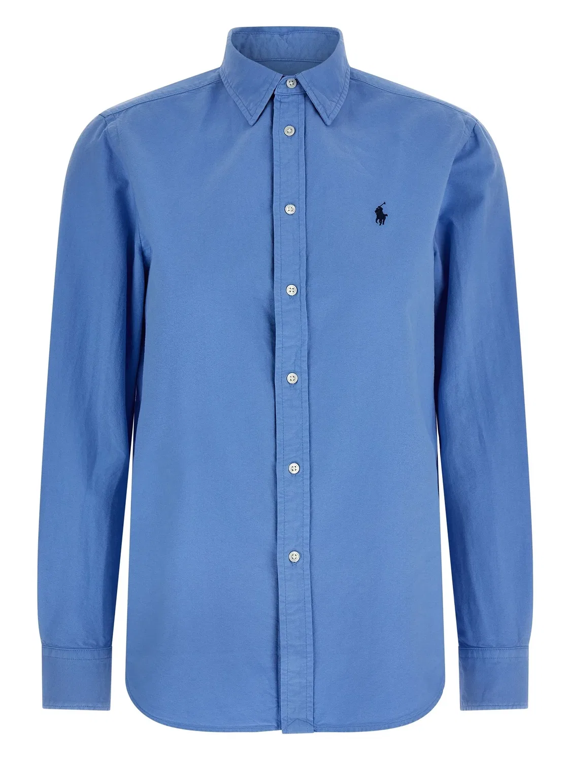 Рубашка с вышивкой пони, синяя Polo Ralph Lauren, синий