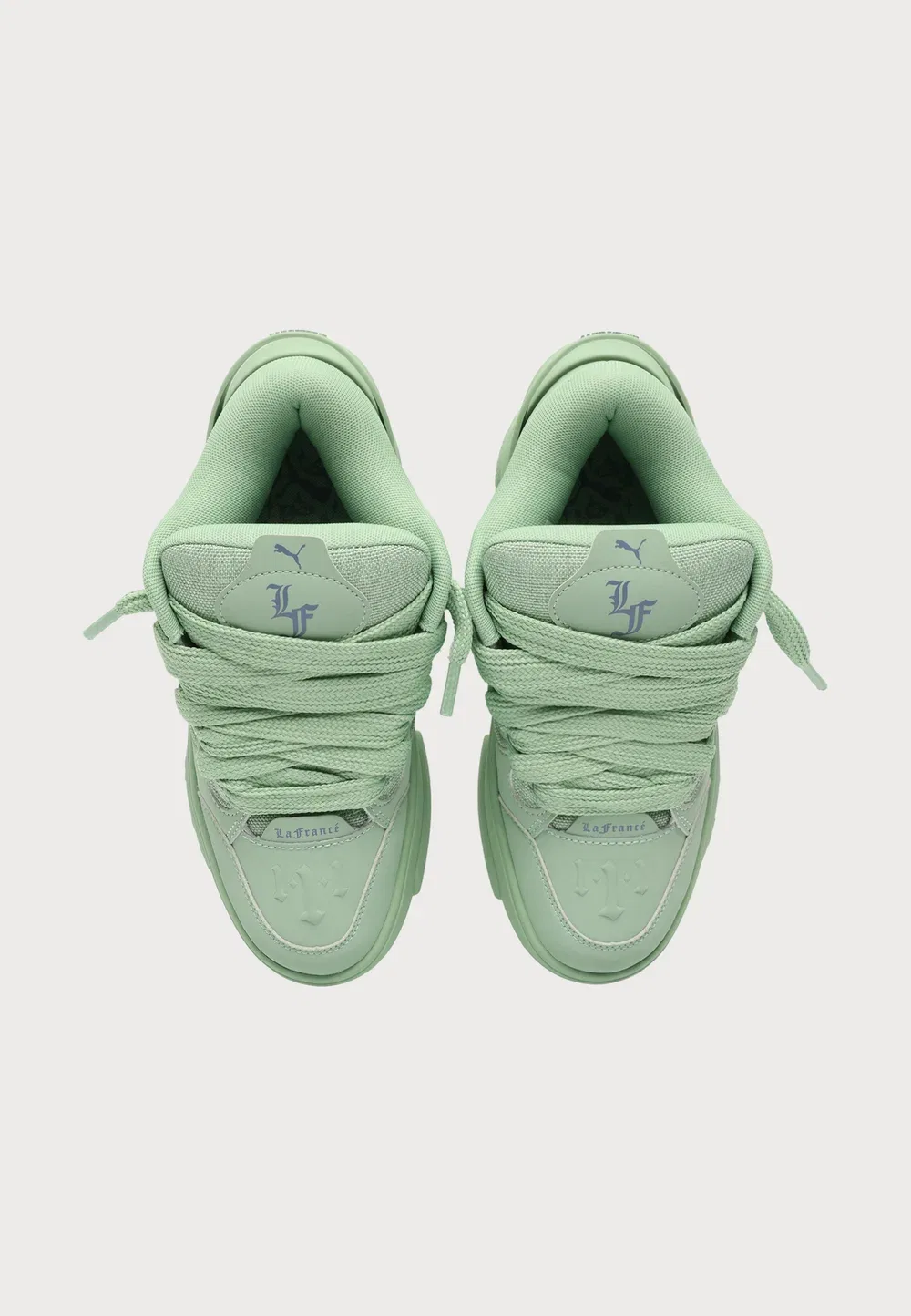 La France Jr унисекс - баскетбольные кроссовки Puma, Pure Green/Gray Sky — фото 4