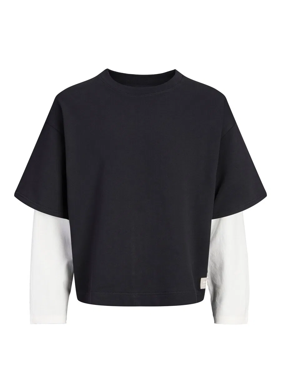 Детская толстовка Jack & Jones Junior 'JCOEcho' в черно-белом цвете