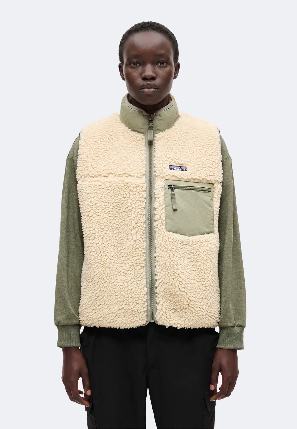 Классический жилет в стиле ретро-х Patagonia, Dark Natural/River Rock Green