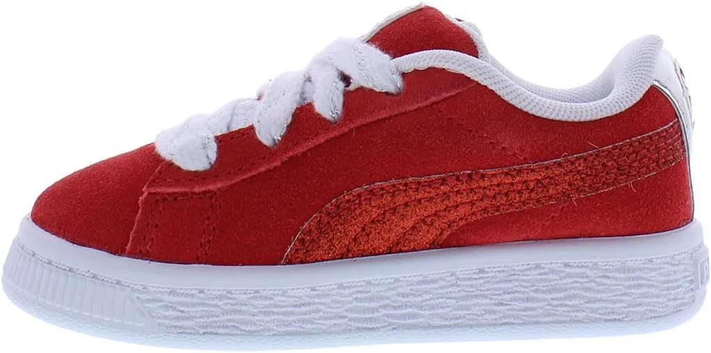 Детские кроссовки для мальчиков Suede XL PUMA, Candy Red/Ice White/Silver/Bloody Red — фото 4